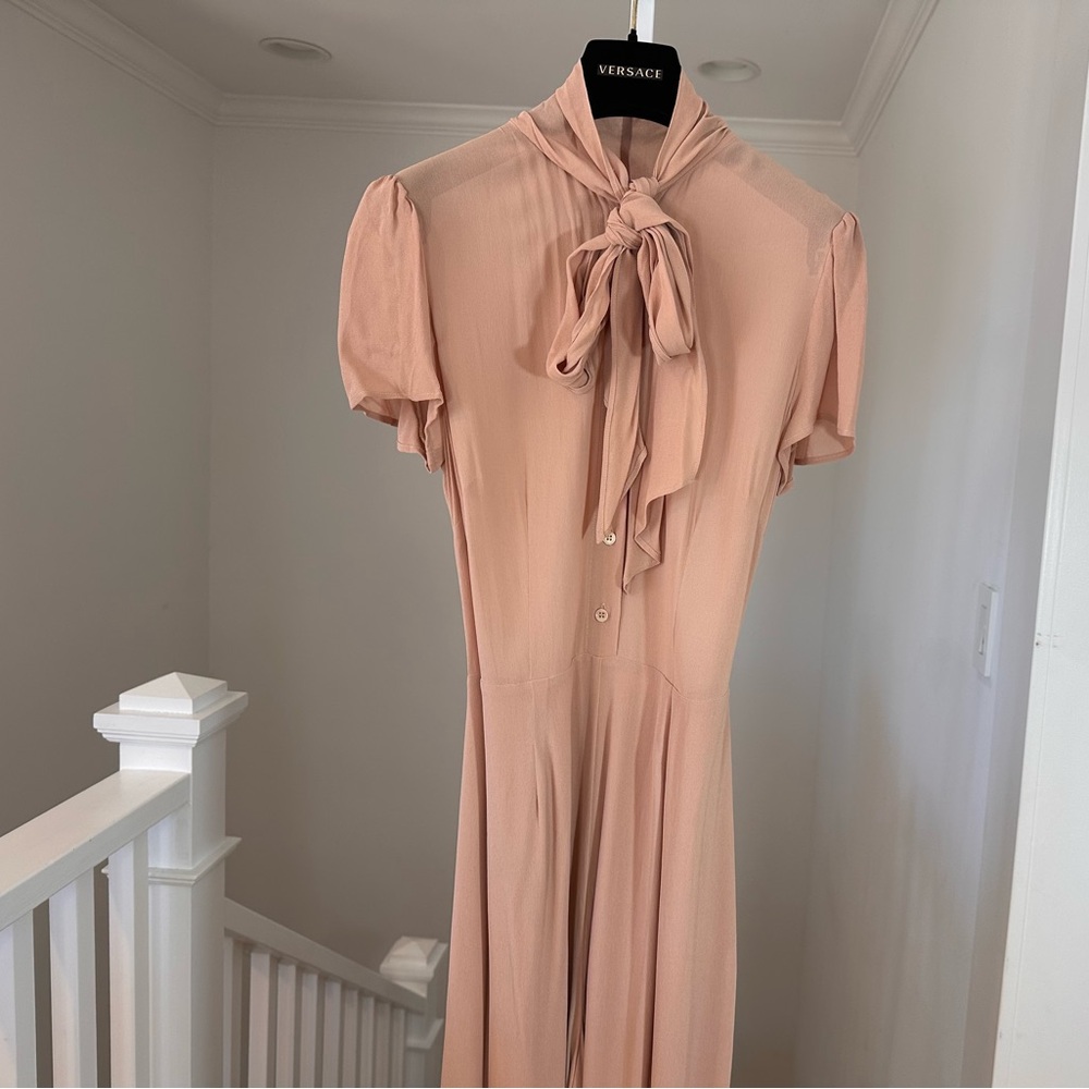Reformation Tan Jumpsuit with Bow Detail - Picture 6 of 11